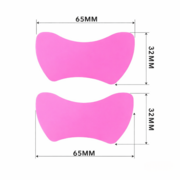 Патчі силіконові широкі для вій (1пара), малинові, фото 2