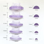Набір валиків для ламінування вій Cat 5 пар (S M M1 M2 L ) фіолетові, фото 3