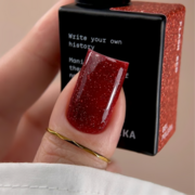 Гель-лак світловідбиваючий Biblioteka Flash Gel Polish Red Червоний 10 мл, фото 4