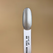 Гель-лак Biblioteka Cat Eye Rays №09 Moon Veil Ніжний сріблясто-білий 10 мл, фото 4