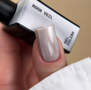 Гель-лак Biblioteka Cat Eye Rays №09 Moon Veil Ніжний сріблясто-білий 10 мл, фото 5