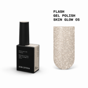 Гель-лак світловідбиваючий Biblioteka Flash Spark Inside №05 Skin Glow Холодний золотистий  10 мл, фото 1