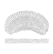 Шапочка медична нестерильна на подвійній резинці Panni Mlada™ (100 шт/пач) зі спанбонду, біла, фото 1