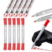 Маркер-ручка MO FJ-160-2 трудностирающий 0.5 мм + 1.0 мм красный, фото 1