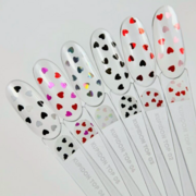 Top Nails Of The Day Kupidon top №01 червоні та рожеві серця 10 мл, фото 3
