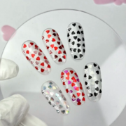 Top Nails Of The Day Kupidon top №05 мікс червоні та рожеві серцяі 10 мл, фото 3