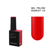 Гель-лак Biblioteka Red Spectrum №43 Scarlet Теплый насыщенный красный 10 мл, фото 1