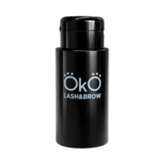 Баночка для рідини з помпою OKO Lash&amp;Brow 200 мл чорна, фото 1