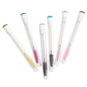 Щеточка для ресниц нейлоновая глиттерная в колбе Premium, микс цветов, фото 1