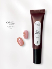 Гель для об'ємних дизайнів OMG..My Darling 5D Pudding №6 Brown 15 мл, фото 1