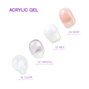 Акригель для нарощування нігтів TUFI profi №04 Ivory 30 г , фото 2