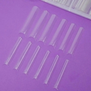 Гелеві тіпси TUFI profi Half Cover Soft Gel Tips Квадрат прозорі 240 шт, фото 4