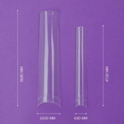 Гелеві тіпси TUFI profi Half Cover Soft Gel Tips Квадрат прозорі 240 шт, фото 3