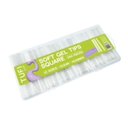 Гелеві тіпси TUFI profi Half Cover Soft Gel Tips Квадрат прозорі 240 шт, фото 2