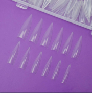 Гелеві тіпси TUFI profi Half Cover Soft Gel Tips Стилет прозорі 240 шт, фото 4