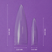 Гелеві тіпси TUFI profi Half Cover Soft Gel Tips Стилет прозорі 240 шт, фото 3