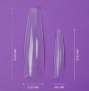 Гелеві тіпси TUFI profi Half Cover Soft Gel Tips Балерина прозорі 240 шт, фото 3