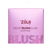 Рум'яна Zola Velvet Blush Glow 04 Soft Rose 8.5 г, фото 3