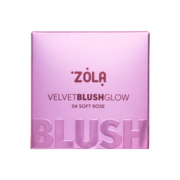 Рум'яна Zola Velvet Blush Glow 04 Soft Rose 8.5 г, фото 3