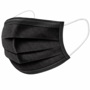 Маски одноразовые Polix PRO&amp;MED (50 шт/пач) черные, фото 1