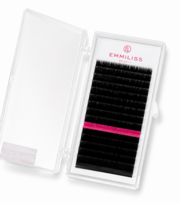 Ресницы Emmiliss   Pink черные 21 линий Mix CC 0.07 7-13 мм, фото 1