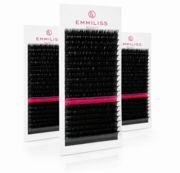 Ресницы Emmiliss   Pink черные 21 линий Mix CC 0.07 7-13 мм, фото 4