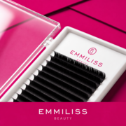 Вії Emmiliss Pink чорні 10 ліній Mix L1 0.07 7-12 мм, фото 5