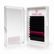 Вії Emmiliss Pink чорні 10 ліній Mix M 0.07 7-12 мм, фото 4
