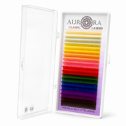 Ресницы Aurora Silk Neon 10 цветов 20 линий D 0.07 12 мм  УЦЕНКА, фото 1