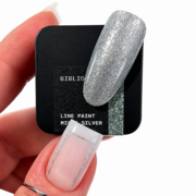 Гель-краска Biblioteka Line paint Micro Silver (мелкое серебро) 5 мл, фото 1