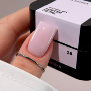 Гель моделюючий Biblioteka Builder Gel Luster №18 Petal  Ніжно-рожевий із шиммером 30 мл, фото 2
