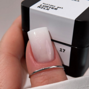 Гель моделюючий Biblioteka Builder Gel Luster №17 Milk Молочний із шиммером 15 мл, фото 4