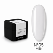 Гель моделирующий Biblioteka Builder Gel Filter №05 Milk Молочный 15 мл, фото 1