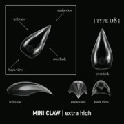 Форми верхні для нарощування нігтів Adore Professional Dual Nail Forms Тип 8 mini claw 140 шт, фото 2