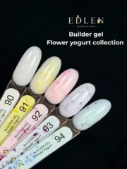 Гель моделюючий Edlen Builder Gel Flower yogurt з сухоцвітами №90 15 мл, фото 2