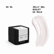 Гель-желе моделюючий Biblioteka Sculpt Jelly Gel №02 Milk Молочний 20 мл, фото 1