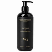 Крем-гель для душа парфюмированный MG Saffron &amp; Amberwood с алоэ вера, маслом авокадо и В5 400 мл, фото 1