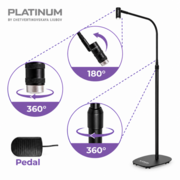 Лампа UV напольная для наращивания ресниц Platinum Ultra 5 W черная, фото 7