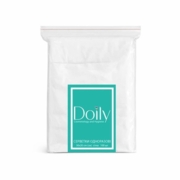Салфетки в пачке Doily® 30х20 см из спанлейса 40 г/м2 (100 шт/пач). Текстура: сетка, фото 1