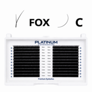 Ресницы-пучки Platinum Fox черные 20 линий Mix C 0.07 8-13 мм, фото 1
