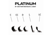 Вії-пучки Platinum YY-Double чорні 20 ліній 2D Mix C 0.07 6-13 мм, фото 4