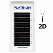 Ресницы-пучки Platinum YY-Double черные 20 линий 2D Mix CC 0.07 6-13 мм, фото 1