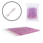 Мікробраші глітерні (100 шт/уп), фіолетові, фото 1