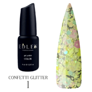 Гель-лак Edlen Confetti Glitter №01, 9мл, фото 1